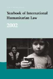 Yearbook of International Humanitarian Law - Volume 5, 2002